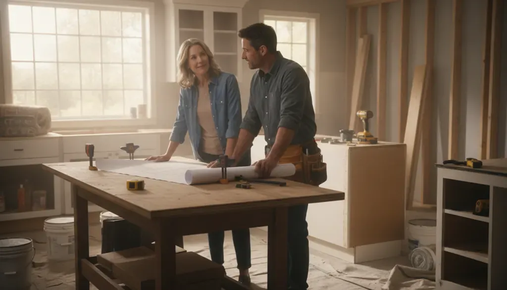 Homeowner meeting a remodeling contractor at a Western Washington kitchen renovation